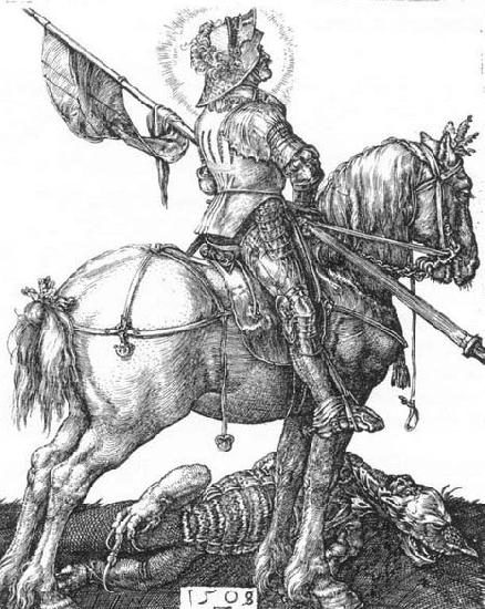 Albrecht Durer St George on Horseback oil painting image